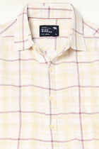MAROON WINDOWPANE CHECKERED HALF SLEEVE SHIRT-Shirts - 250531268