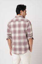 MAUVE CHECKERED COTTON SHIRT-Shirt - 251133761