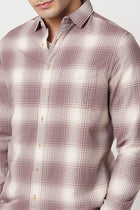 MAUVE CHECKERED COTTON SHIRT-Shirt - 251133761