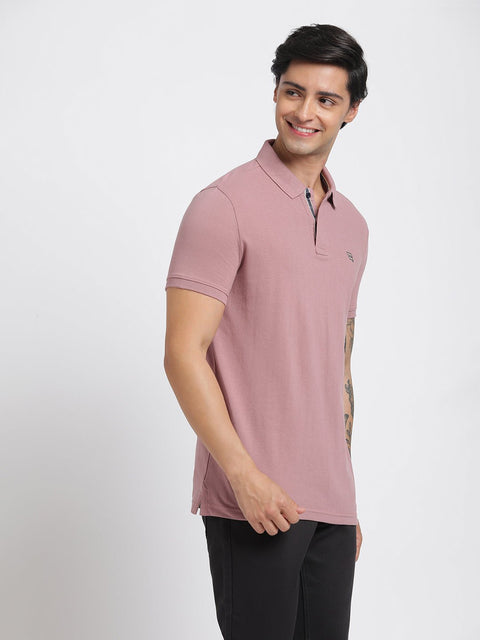 Mauve Polo Cotton T-Shirt - T-Shirt - 231231271