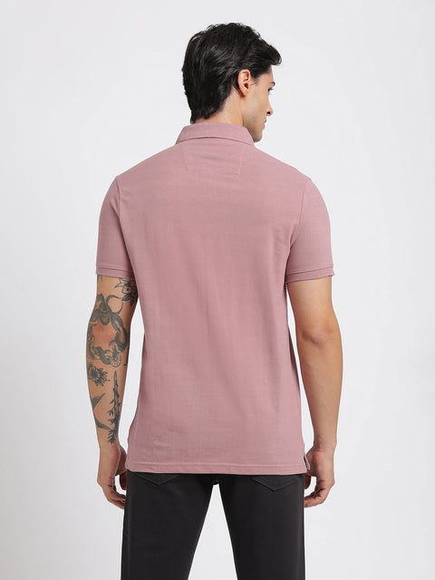 Mauve Polo Cotton T-Shirt - T-Shirt - 231231271