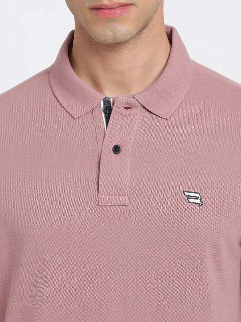 Mauve Polo Cotton T-Shirt - T-Shirt - 231231271