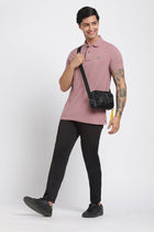 Mauve Polo Cotton T-Shirt - T-Shirt - 231231271