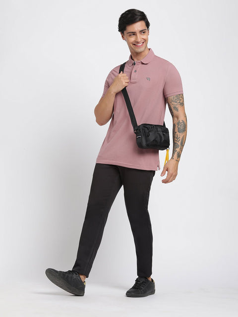 Mauve Polo Cotton T-Shirt - T-Shirt - 231231271