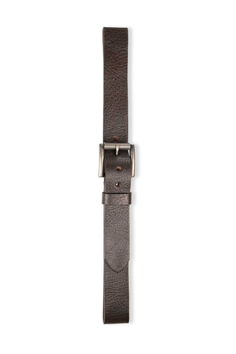 Men Brown Textured Genuine Leather Casual Belt - Jeans - 240370655