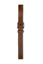 Men Brown Textured Genuine Leather Formal Belt - belts - 240370673