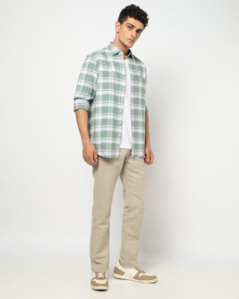 MERIK Light Mint Checkered Shirt - Shirt - 250330873