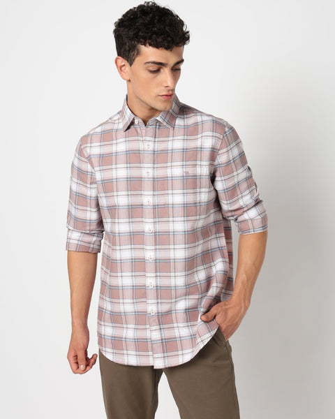 MERIK Mid Pink Checkered Shirt - Shirt - 250330878