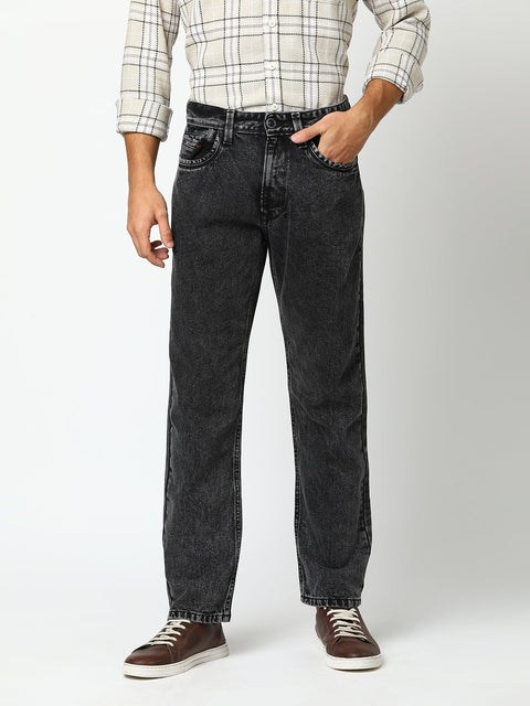 Mid Black Relaxed Fit Jeans - Jeans - 240210124