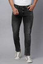 Mid Black Whisker Stretchable Jeans - Jeans - 230410314