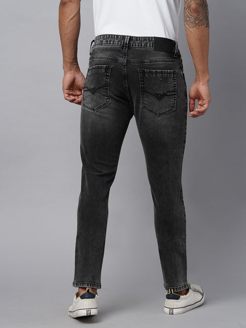 Mid Black Whisker Stretchable Jeans - Jeans - 230410314