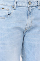 Mid Blue Distressed Jeans - Jeans - 230510406