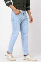Mid Blue Distressed Jeans - Jeans - 230510406