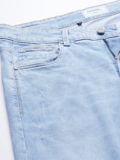Mid Blue Distressed Jeans - Jeans - 230510406