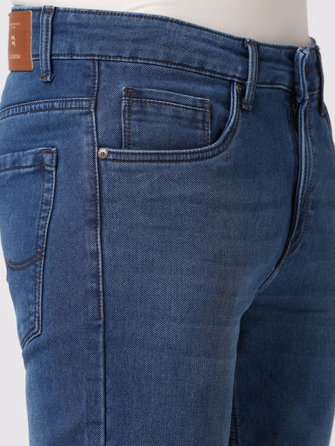 MID BLUE REGULAR WASH STRAIGHT FIT JEANS - Jeans - 250810629