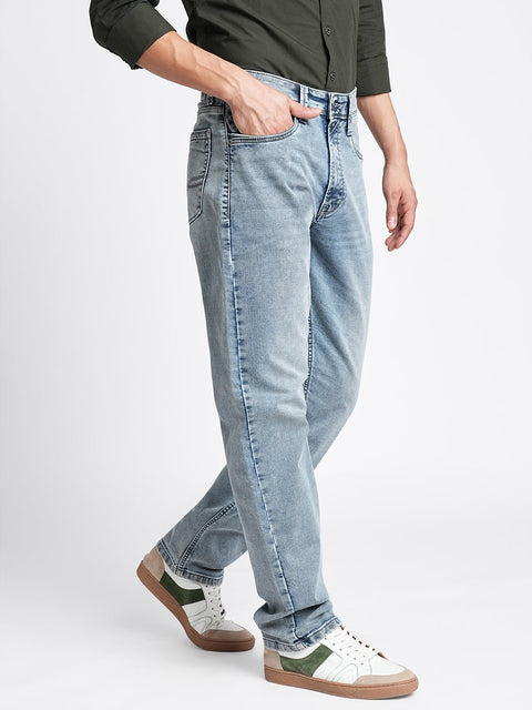 Mid Blue Relax Fit Jeans - Jeans - 240110076