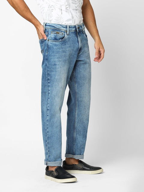 Mid Blue Relaxed Fit Jeans - Jeans - 240310179