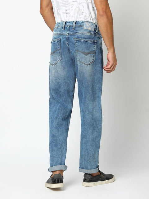 Mid Blue Relaxed Fit Jeans - Jeans - 240310179