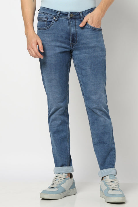 Mid Blue Slim Fit Denim - Jeans - 