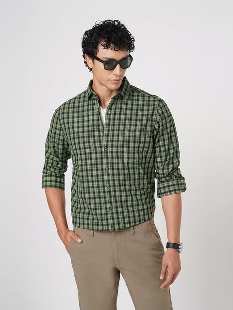 MINT CHECKERED COTTON SHIRT-Shirt - 251032913