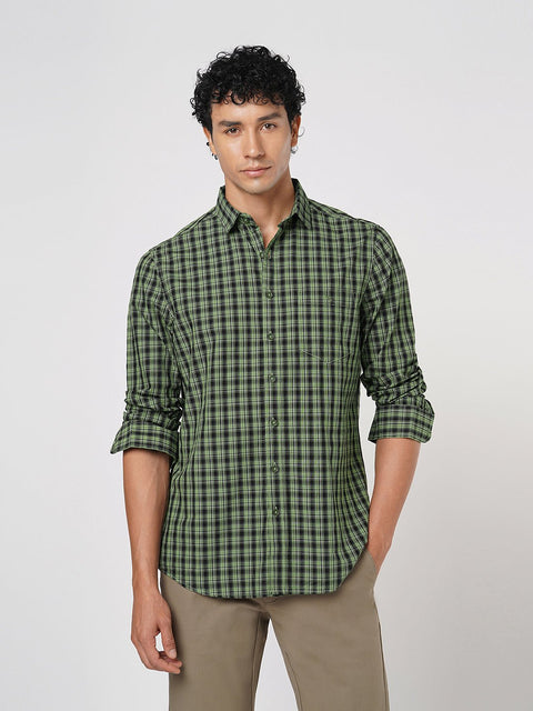 MINT CHECKERED COTTON SHIRT-Shirt - 251032913