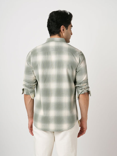 MINT CHECKERED TAILORED FIT SHIRT-Shirt - 251133766