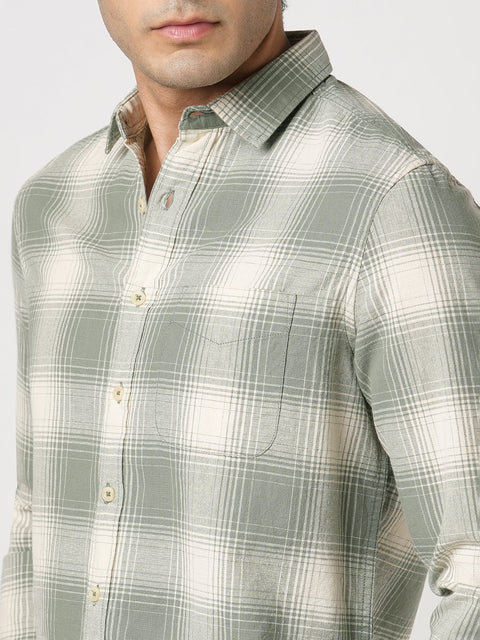 MINT CHECKERED TAILORED FIT SHIRT-Shirt - 251133766