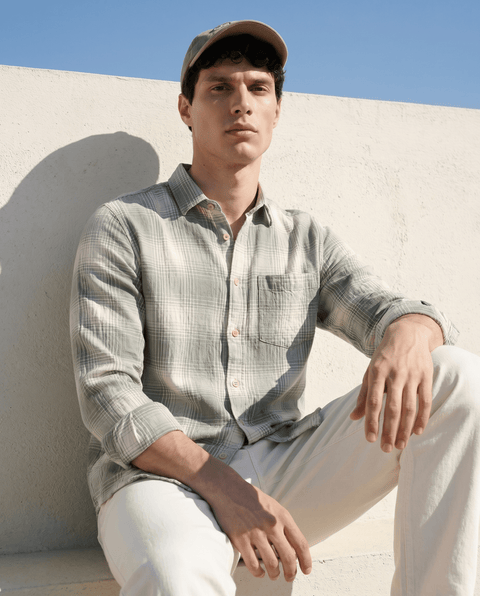 MINT CHECKERED TAILORED FIT SHIRT-Shirt - 251133766