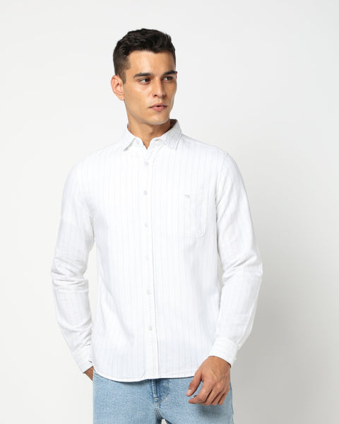 Mint Cotton Stripped Shirt - Shirts - 250431138