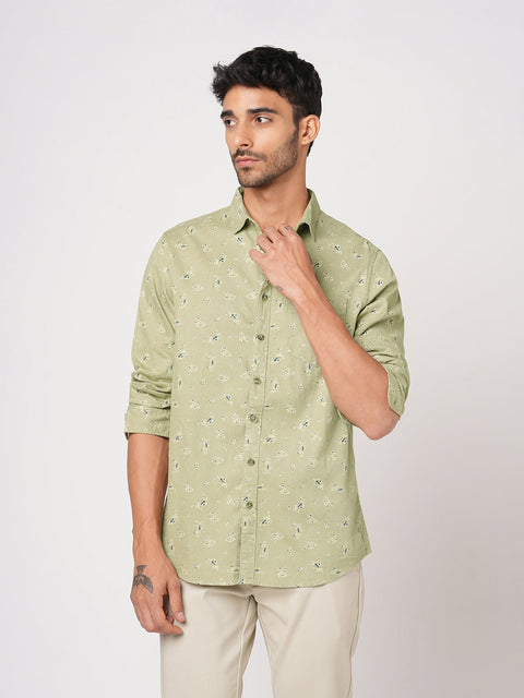 MINT FLORAL PRINTED COTTON SHIRT-Shirt - 251033465