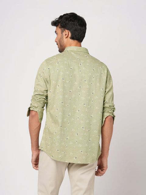 MINT FLORAL PRINTED COTTON SHIRT-Shirt - 251033465