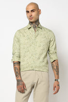MINT LEAF PRINTED TAILORED FIT SHIRT-Shirt - 250731802