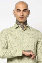 MINT LEAF PRINTED TAILORED FIT SHIRT-Shirt - 250731802