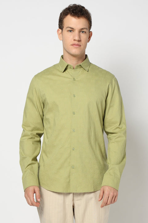 Mint Solid Full Sleeve Shirt - Shirts - 250731622