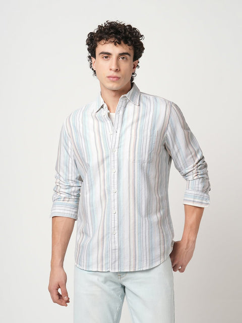 MINT STRIPED OXFORD SHIRT-Shirt - 250932461