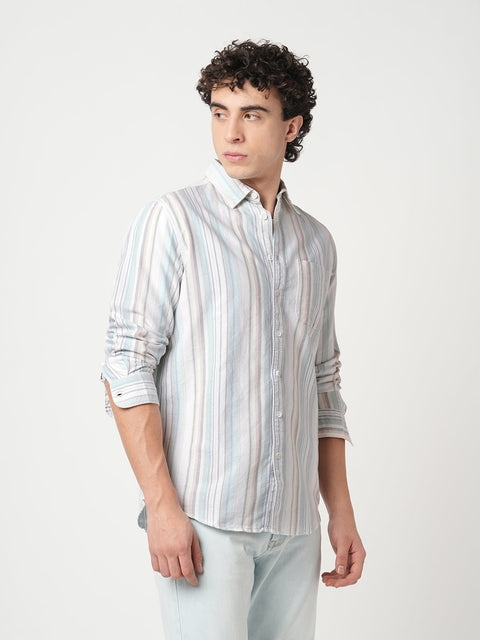 MINT STRIPED OXFORD SHIRT-Shirt - 250932461