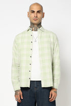 MINT TARTAN CHCEKERED TAILORED FIT SHIRT-Shirt - 240628180