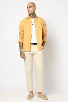 MUSTARD PLAIN TAILORED FIT SHIRT-Shirts - 250731632