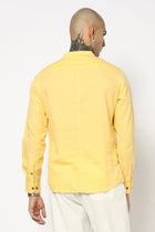 Mustard Solid Cotton Shirt Kurta - Kurta - 240126583
