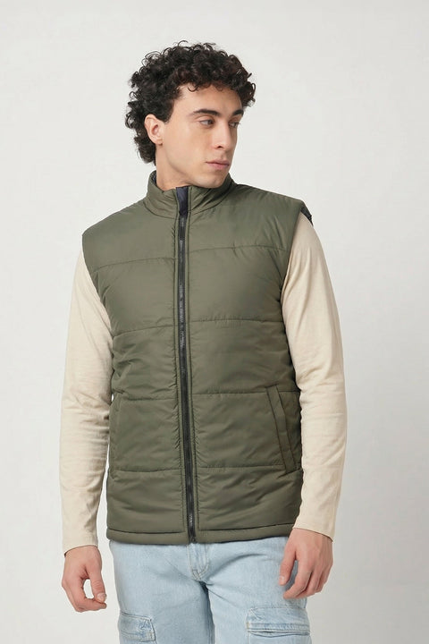 NAVY GILET PUFFER JACKET - Jacket - 251070370