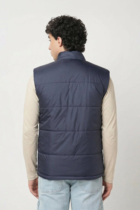 NAVY GILET PUFFER JACKET - Jacket - 251070370