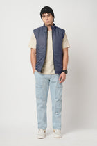 NAVY GILET PUFFER JACKET - Jacket - 251070370