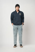 NAVY HIGH NECK SWEATSHIRT - Sweatshirt - 250960060