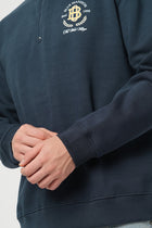 NAVY HIGH NECK SWEATSHIRT - Sweatshirt - 250960060