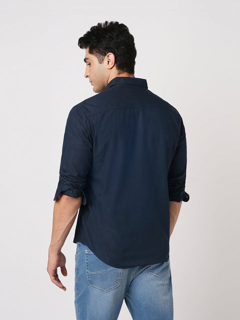 NAVY OXFORD PLAIN SHIRT-Shirt - 251033540