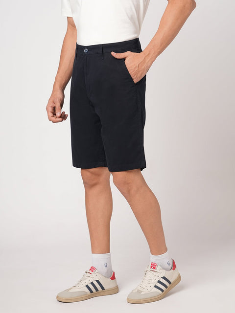 NAVY REGULAR FIT SHORTS - Shorts - 251050006