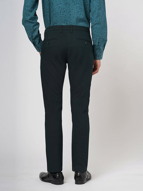 NAVY SLIM FIT DOBBY TROUSER - Trousers - 251241582