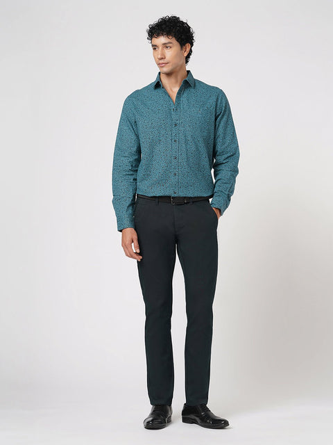 NAVY SLIM FIT DOBBY TROUSER - Trousers - 251241582