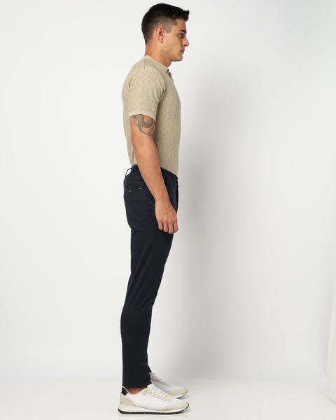 Navy Slim Fit Men's Trouser - Trouser - 240340061