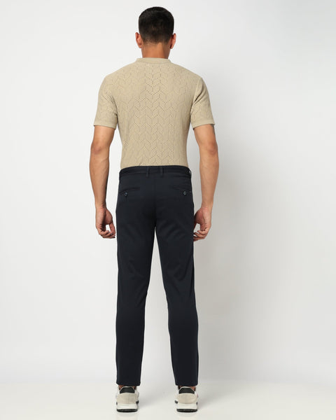 Navy Slim Fit Men's Trouser - Trouser - 240340061